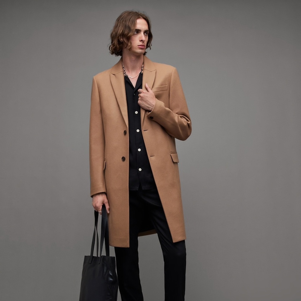 All Saints Jemison Wool Cashmere Blend Coat